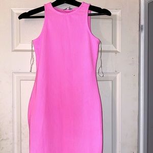 Bubblegum Pink Fashion Nova MIDI Dress